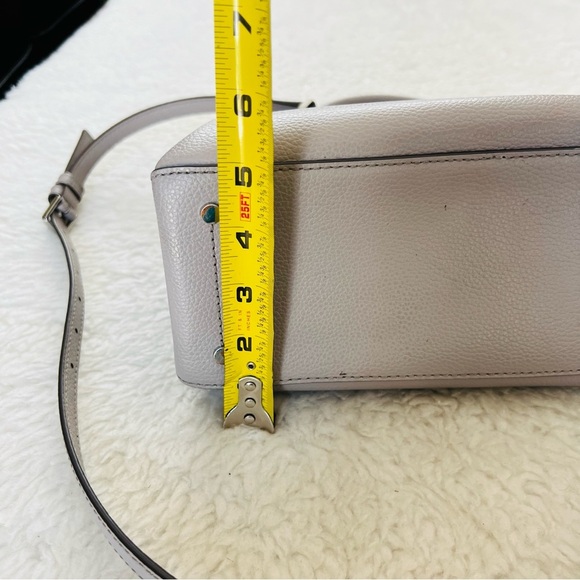 Kate Spade Eva Grain Leather Top Zip Soft Taupe Satchels/Crossbody Small Bag - Picture 12 of 16